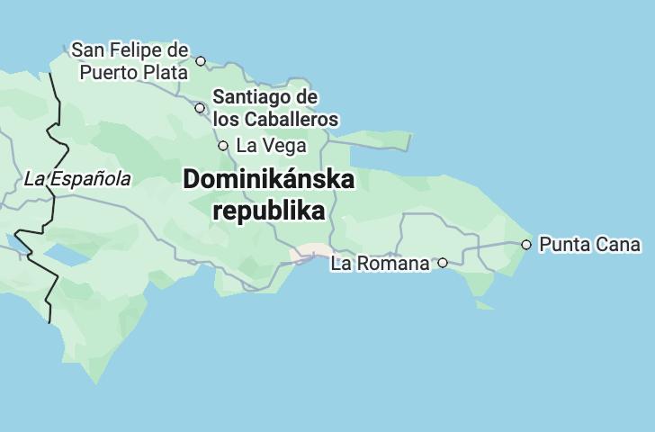 Hotely na mape, Dominikánska Republika