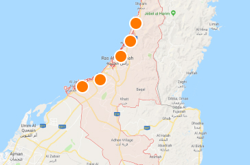 Aktivity na mape, Ras Al Khaimah