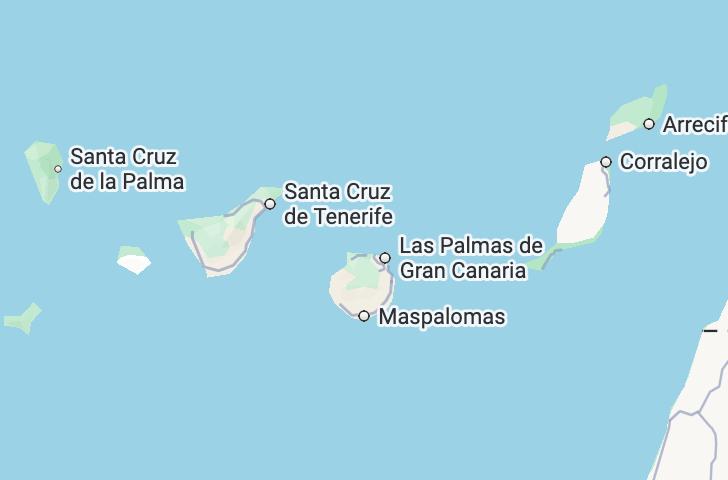 Hotely na mape, Kanárske Ostrovy
