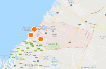 Hotely na mape, Ajman