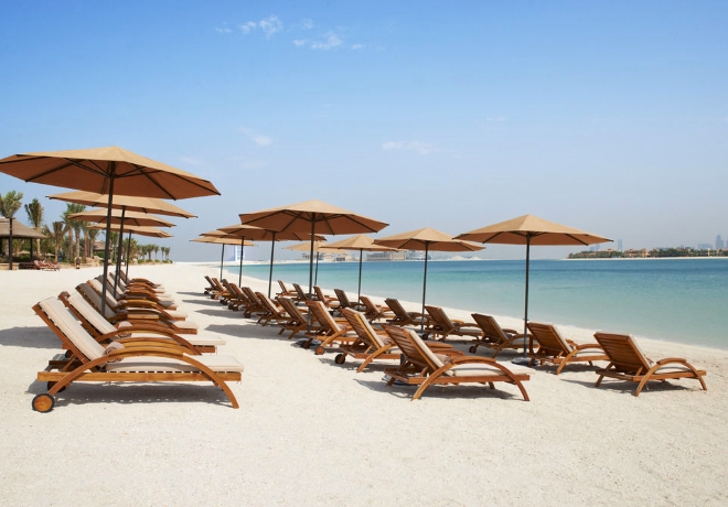 Pláže hotela Sofitel The Palm v Dubaji
