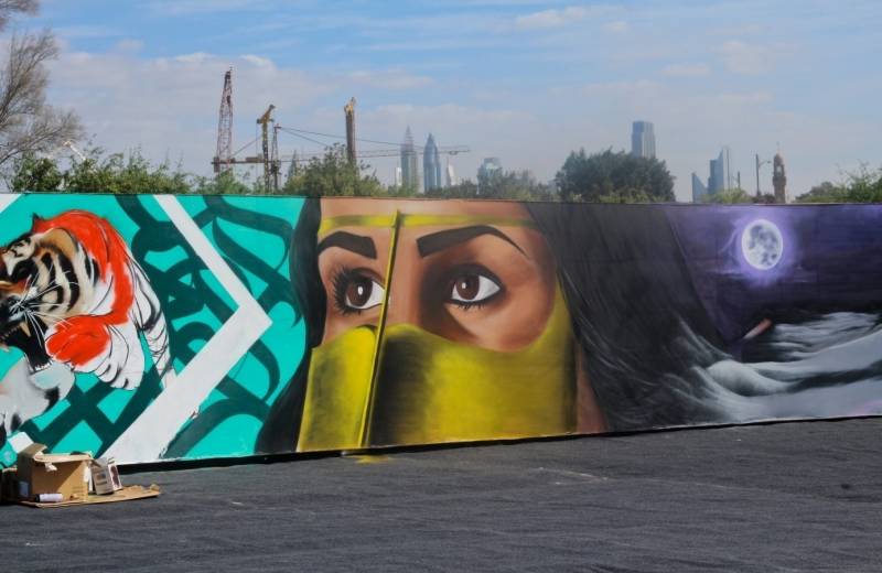 Street Art na periférii Dubaja