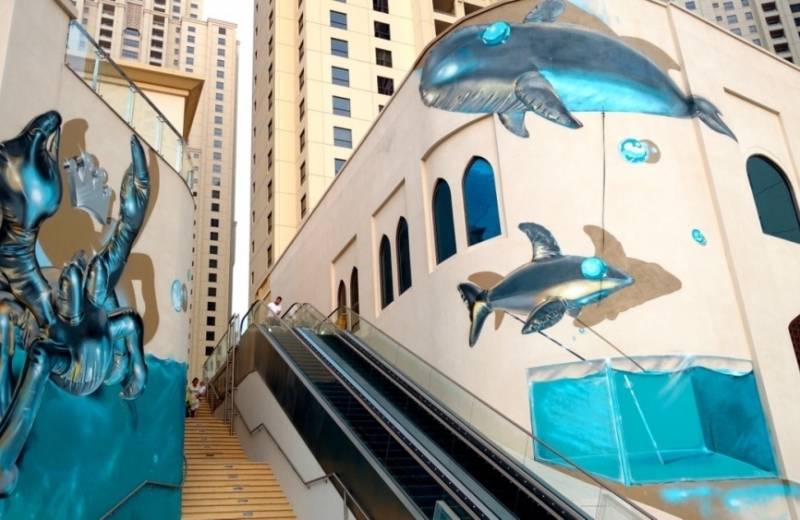 Maľby na budovách Jumeirah Beach Residences