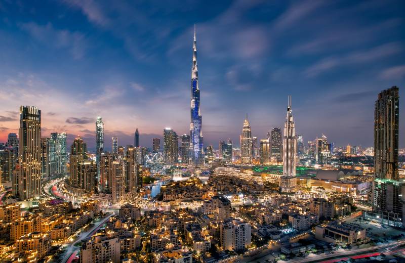 Veža Burj Khalifa v Dubaji, Spojené Arabské Emiráty